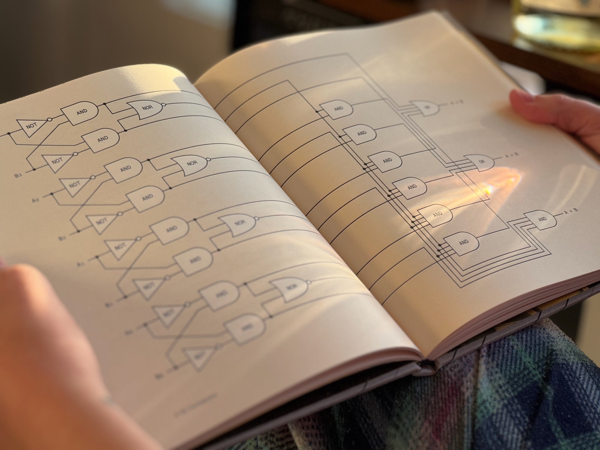 Open page showing 4-bit comparator